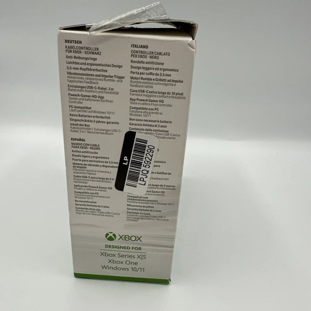 PowerA Xbox Wired Controller Black XBGPOPWI New Box Damage